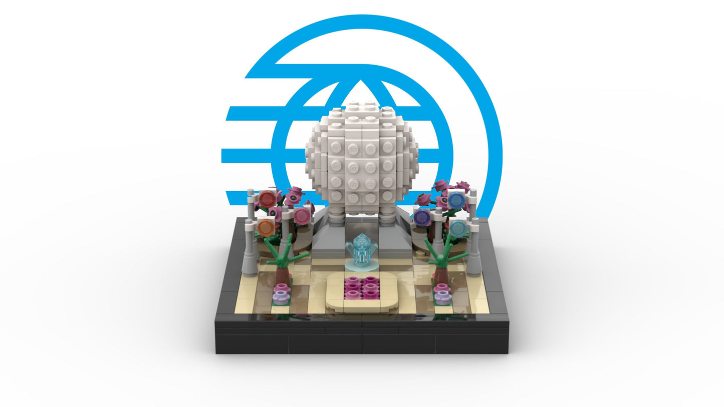 Spaceship Earth | Modular EPCOT Pavilion Building Block LEGO Model Kit