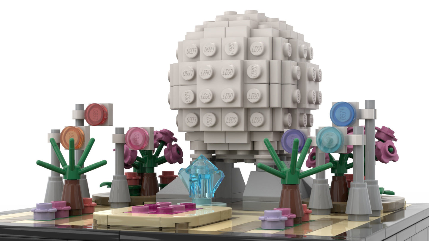 Spaceship Earth | Modular EPCOT Pavilion Building Block LEGO Model Kit