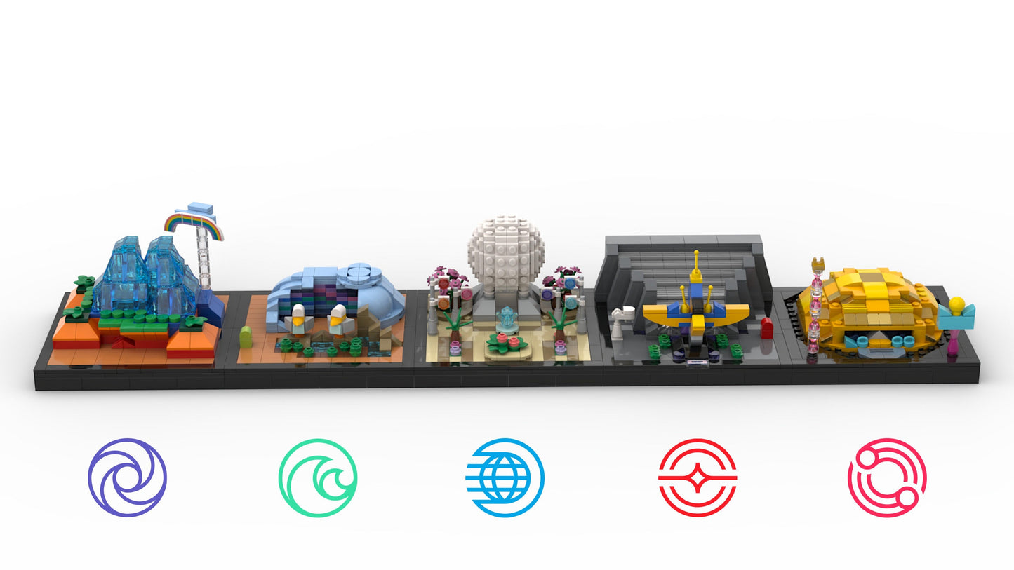 Guardians of the Galaxy: Cosmic Rewind | Modular EPCOT Pavilion Building Block LEGO Model Kit