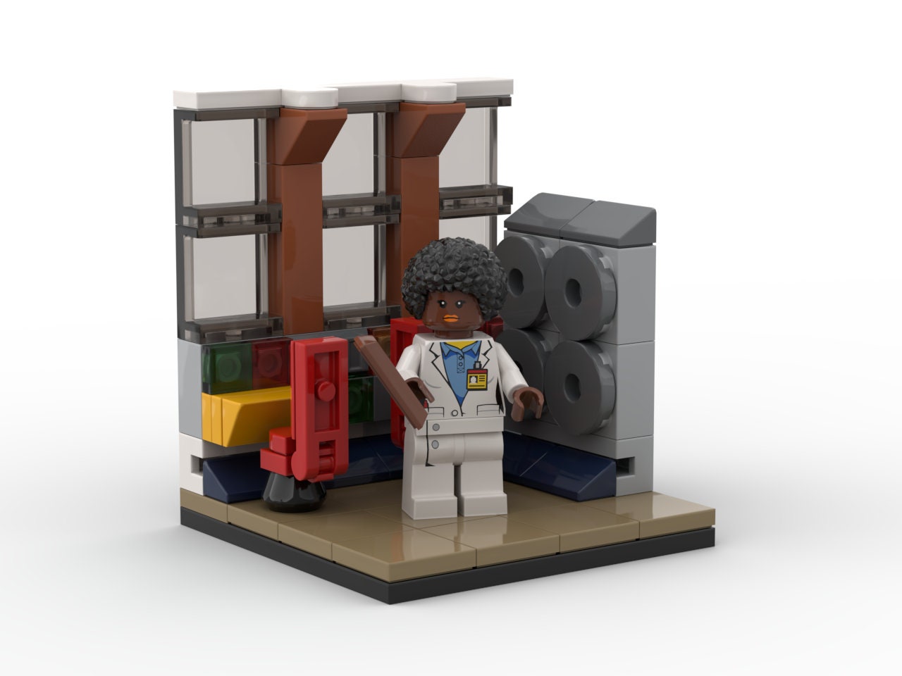 Foxy Brown | Spaceship Earth Vignette EPCOT Building Block LEGO Model Kit